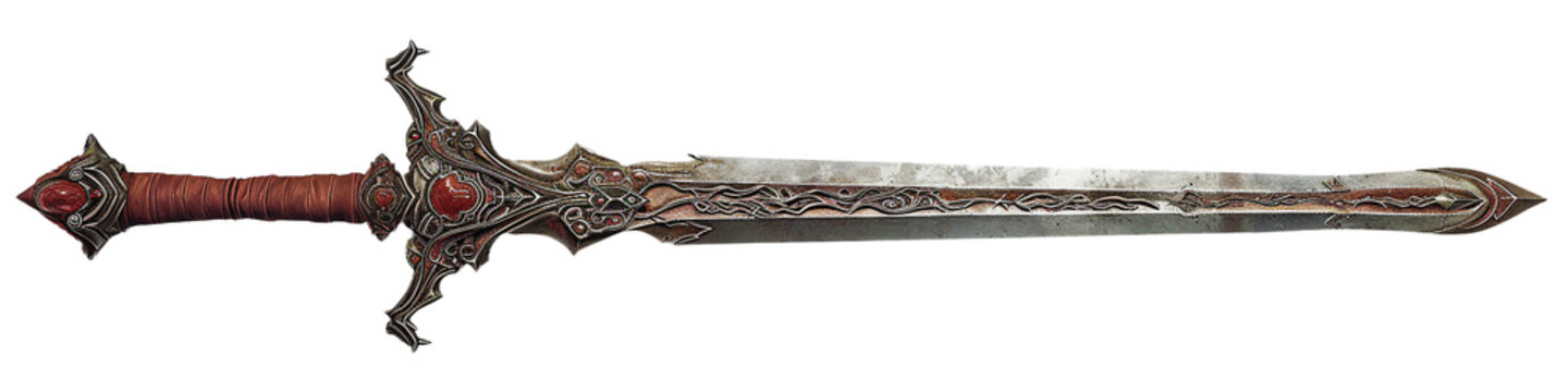 Bardiche, transparent background, isolated image, generative AI