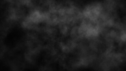 Abstract smoke misty fog on isolated black background. Texture overlays. Paranormal mystic smoke, clouds for movie scenes.