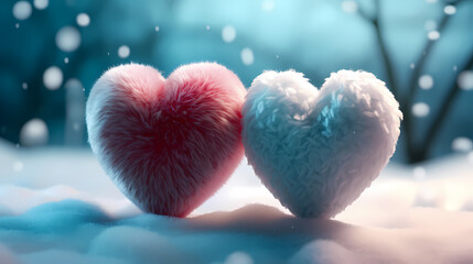 Fototapeta premium Romantic heart shaped Valentine's Day background for background, cards, flyers, posters, banners and cover designs etc.