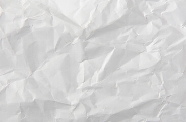 crumpled white paper texture background.