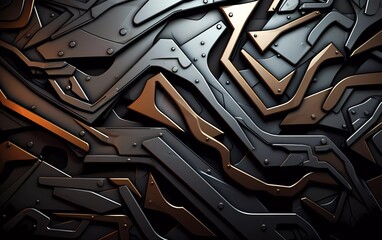 abstract metal background. generative ai
