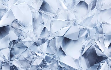 Geometric silver ice texture background. generative ai