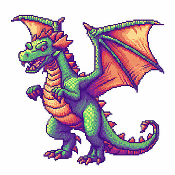 A dragon pixel art