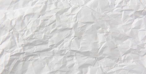 crumpled white paper texture background.