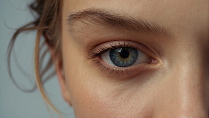 Close-up portrait of a woman highlighting her eyes
