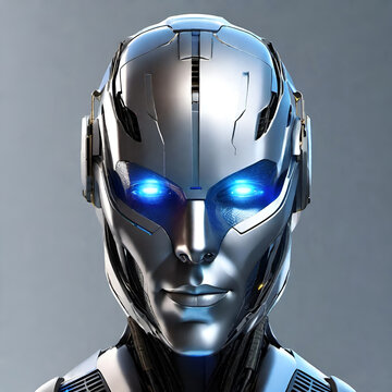 artificial intelligence - robot head - AI