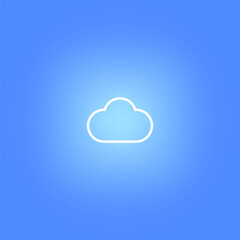 Cloud for weather and technology icon. Vector illustration. EPS 10.