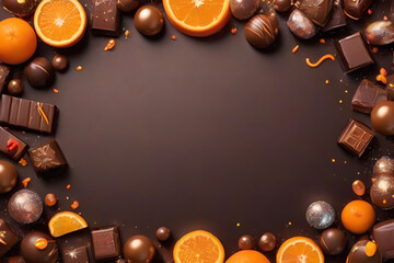 Chocolate and Orange Frame