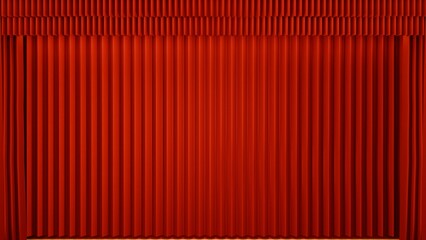 stage curtain auditorium opera scene red. 3d rendering