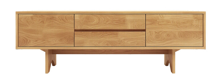 Scandinavian Floating Sideboard, transparent background, isolated image, generative AI
