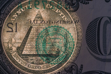 Fototapeta na wymiar Close up of a one dollar bill