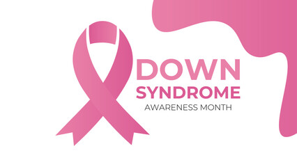 Down Syndrome awareness month is observed every year in October, it is a condition in which a person has an extra chromosome they are small packages of genes in the body. banner, cover, poster. vector