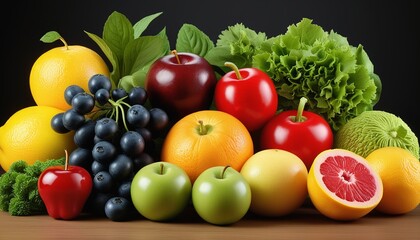 High-Quality Image of Fresh Fruits and Vegetables