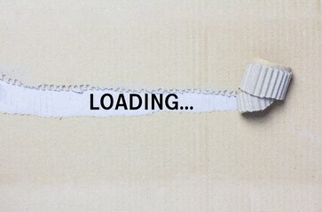loading message on paper