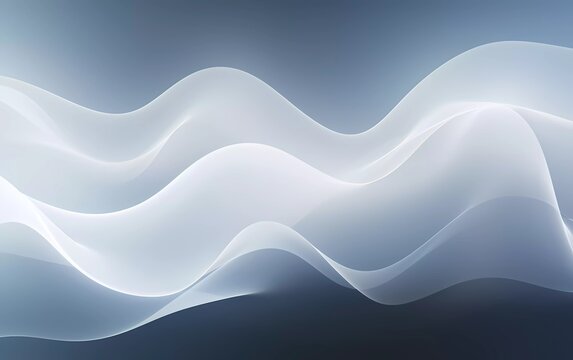 abstract white line wave background. generative ai © KBL Sungkid