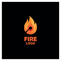 fire icon. illustration of fire logo design