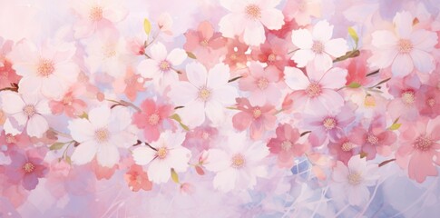 Obraz na płótnie Canvas pink and white flowers background