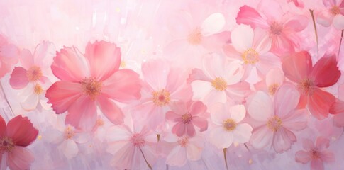 Fototapeta na wymiar pink and white flowers background