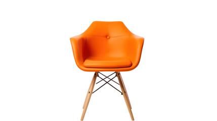 orange chair isolated on white background