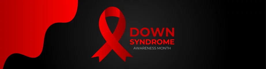 Fototapeten Down Syndrome awareness month is observed every year in October, it is a condition in which a person has an extra chromosome they are small packages of genes in the body. banner, cover, poster. vector © Umar