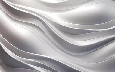 Silver abstract background with waves. generative ai