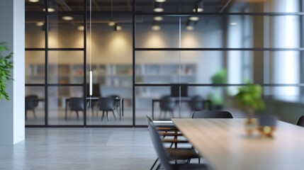 interior of a office modern blur business