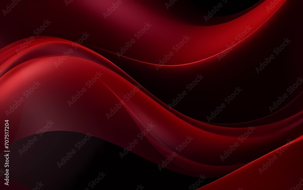 Poster dark red abstract background with waves. generative ai
