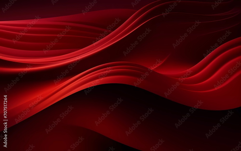 Poster dark red abstract background with waves. generative ai