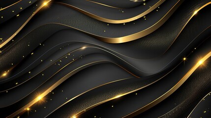 luxury abstract background with golden lines and shadows. Premium, flare light background,