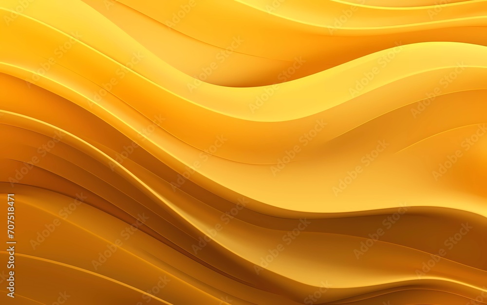 Poster golden yellow abstract background with waves. generative ai