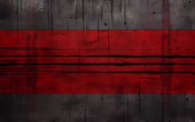 Red and dark gray grunge stripes abstract banner design. generative ai