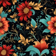 Gordijnen Floral Pattern, abstract pattern, sweet color seamless pattern design, for packing paper, fabric print and banner backgrounds. © OhmArt