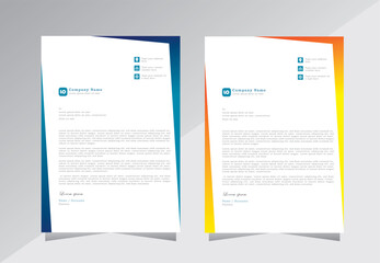 Business style letter head templates for your project design, company letterhead template, Letterhead design,  Vector illustration.	
