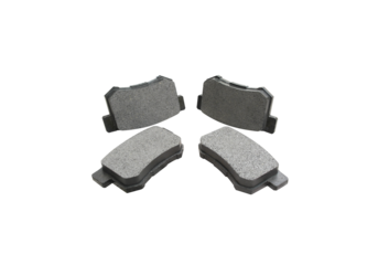 New car brake pads isolated , Car spare parts and maintenance concept