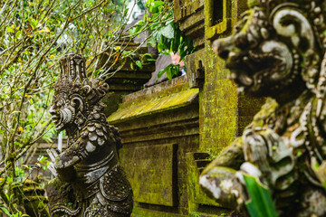 Ancient Guardian Statue of Balinese Temple