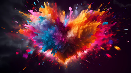 Obraz na płótnie Canvas Vibrant Valentine's Day background with red hearts