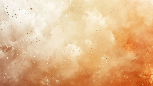 watercolor light brown dust autumn abstract background digital painting, flare light background