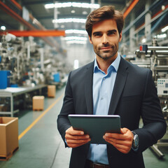 Fototapeta premium businessman with tablet