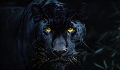 The mysterious world of the Panther with its nocturnal stare