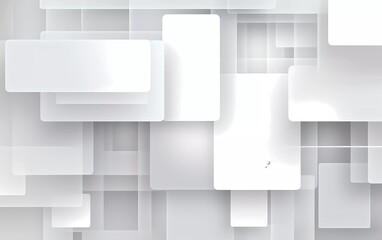Glowing white and gray abstract background geometry and layer elements vector. generative ai