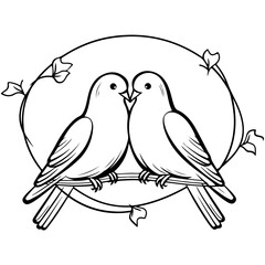 Romantic Couple love birds-4