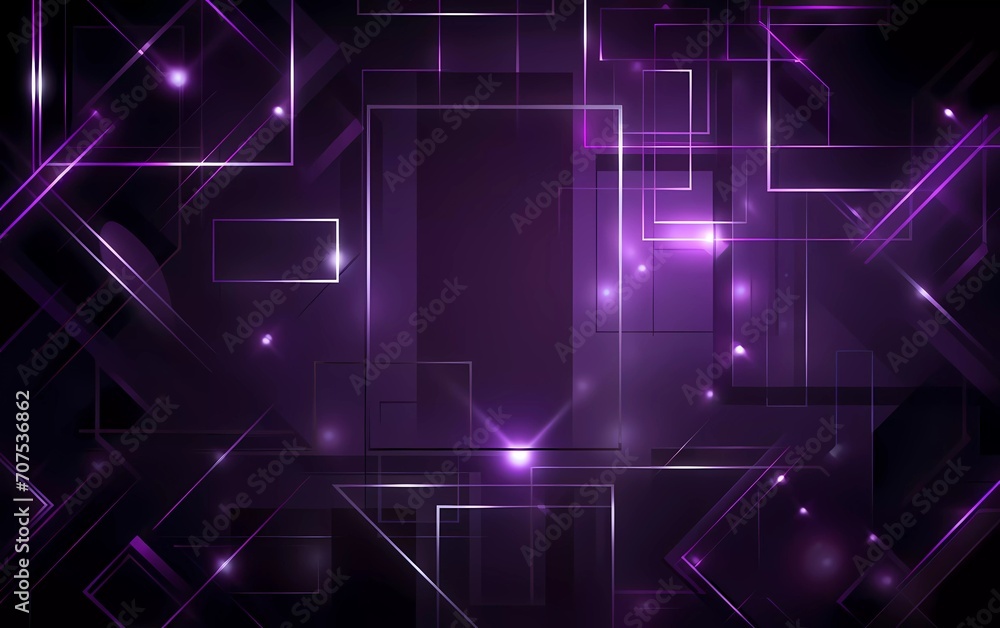 Poster glowing purple and gray abstract background geometry and layer elements vector. generative ai