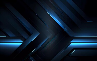 Glowing dark blue and gray abstract background geometry and layer elements vector. generative ai