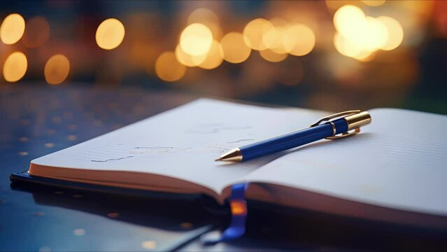 Closeup of a blank notebook with a pen next to it, highlighting the potential for growth and innovation in the education system during times of crisis.