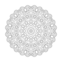 Lotus love adult coloring book mandala page for kdp book interior