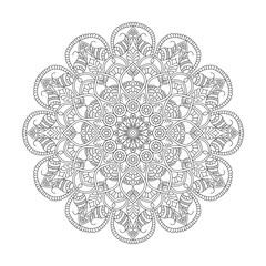 Blissful Balance adult coloring book mandala page for kdp book interior