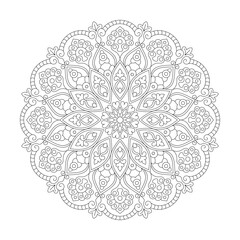 Vibrant Vortex adult coloring book mandala page for kdp book interior