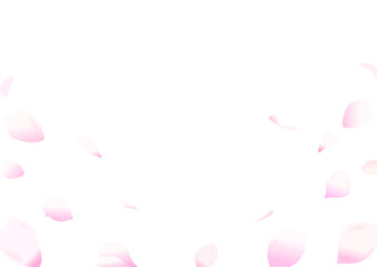 桜の花びら舞う背景フレーム