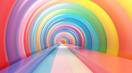 Abstract colorful rainbow perspective background
