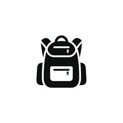 School bag icon isolated on transparent background. Backpack icon